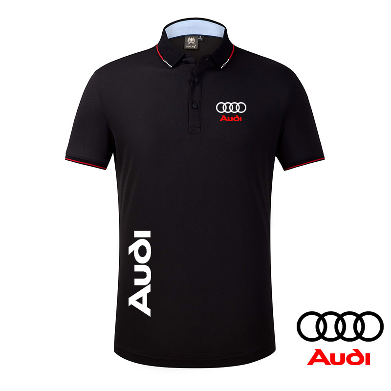 2022 Polo Audi Col Contrasté Logo Audi Imprimé Coton Pour Homme